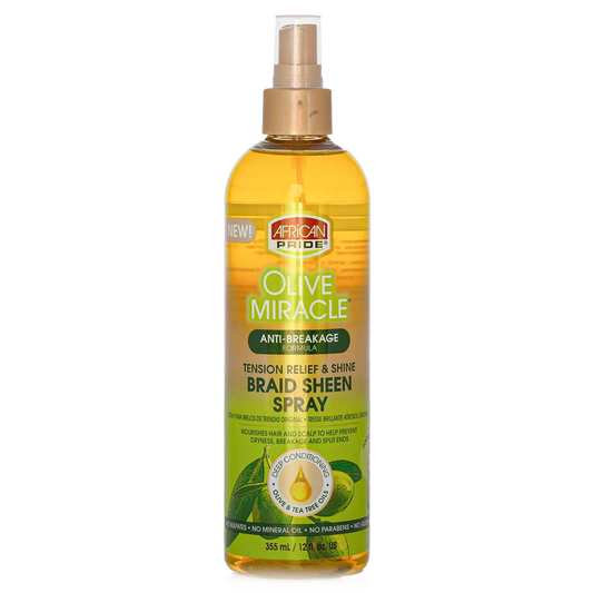 African Pride Olive Miracle Braid Sheen Spray 355ml
