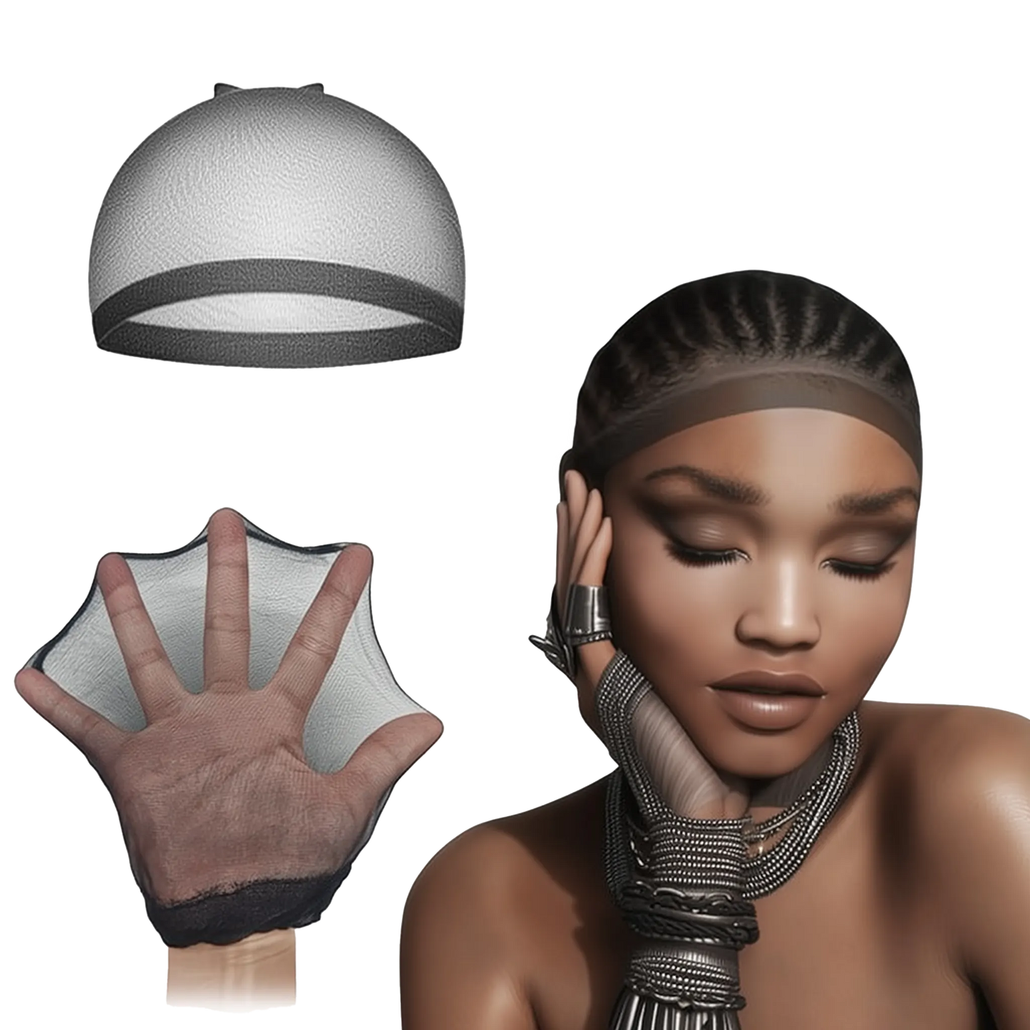Stocking Wig Cap (2 pieces) – ultra-thin wig cap