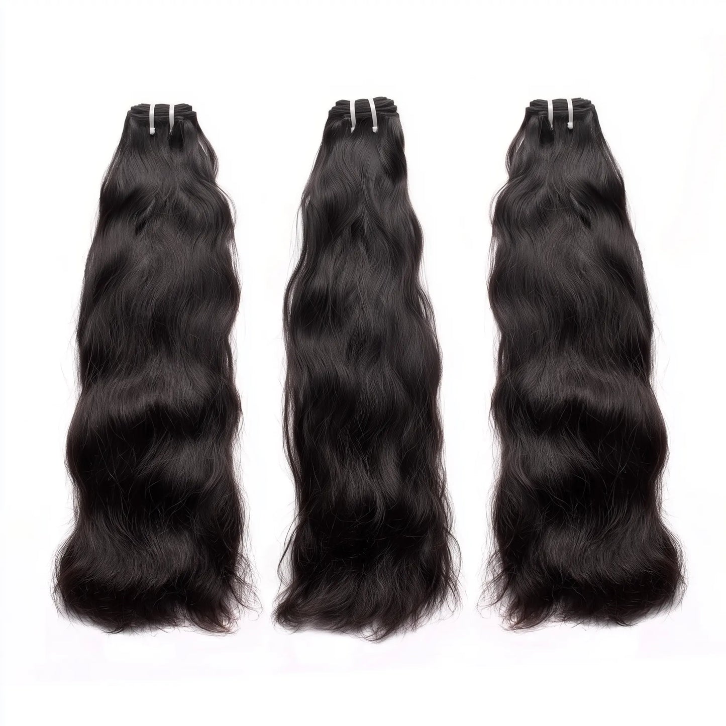 UREMBO Natural Wavy Weft Extensions – Echthaar Weave Tresse 100g