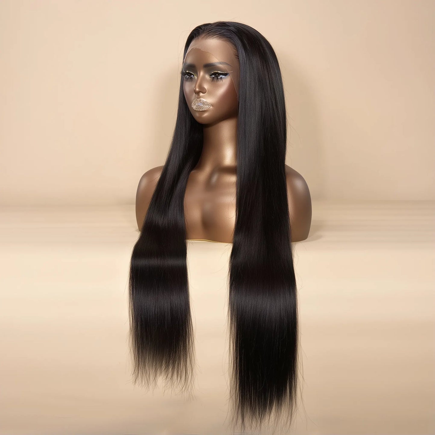 Perruque UREMBO lisse 13x4 avec lace front – Perruque en cheveux humains